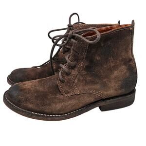 Bed Stu 10.5 Brown Leather Distressed Lace Up Deputy Boot Western Boho Casual